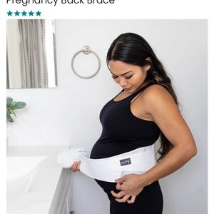 Maternity Back Support Belt in White